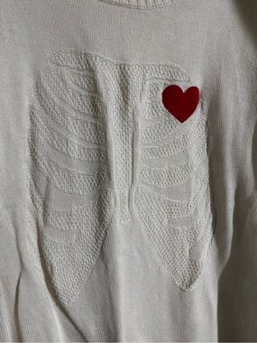 Lovesick Cream Ribbed-Neck Knit Top